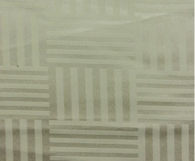 TB-FDN  提花桌布  枱布 100％滌  橫豎條紋-米白 橫間紋  JARDIN STRIPE 側面照